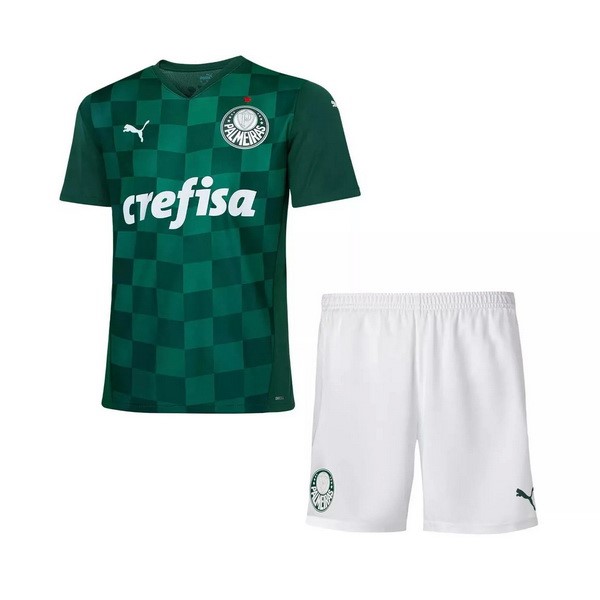 Heimtrikot Palmeiras Kinder 2021-2022 Grün Günstige Fußballtrikots